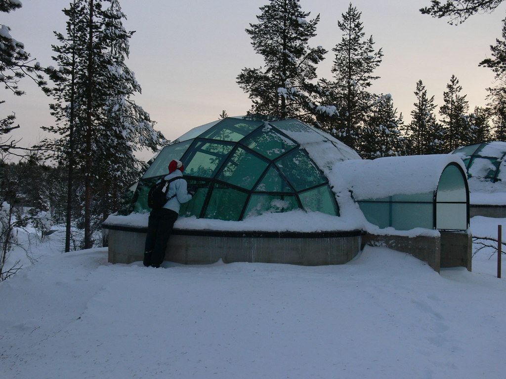 glass cabin glamping, example photo